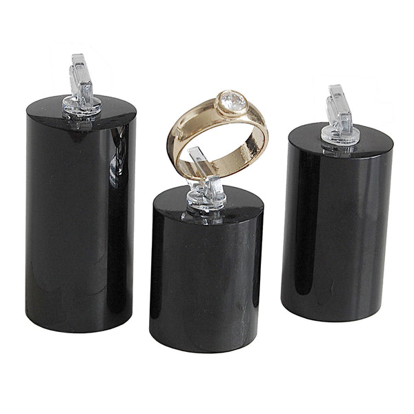 Black Round Ring Clip Set