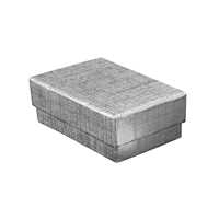 Silver Linen Cotton Fill Boxes - 2 1/2" x 1 5/8" x 1"