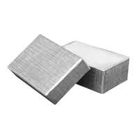 Silver Linen Cotton Fill Boxes - 2 1/2" x 1 5/8" x 1"