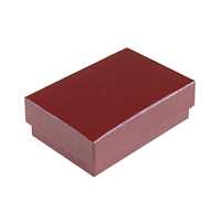 Burgundy Cotton Fill Box - 3 1/4" x  2 1/2" x 1"