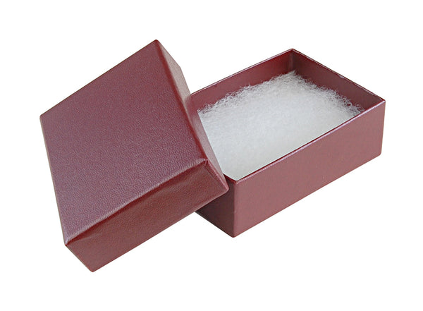 Burgundy Cotton Fill Box - 3 1/4" x  2 1/2" x 1"