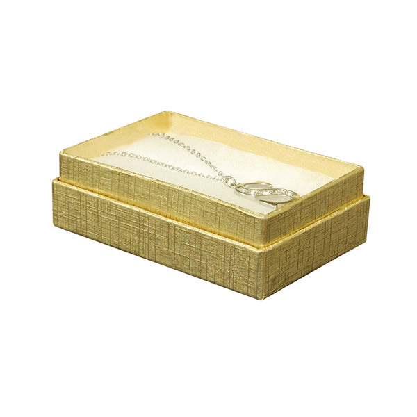 Gold Cotton Fill Boxes - 3" x 2" x 1"
