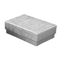 Silver Linen Cotton Fill Boxes - 3" x 2" x 1"