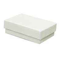 White Cotton Filled Boxes - 3 1/4" x 2 1/2" x 1"