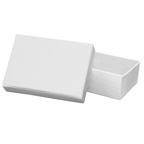 White Cotton Filled Boxes - 3 1/4" x 2 1/2" x 1"