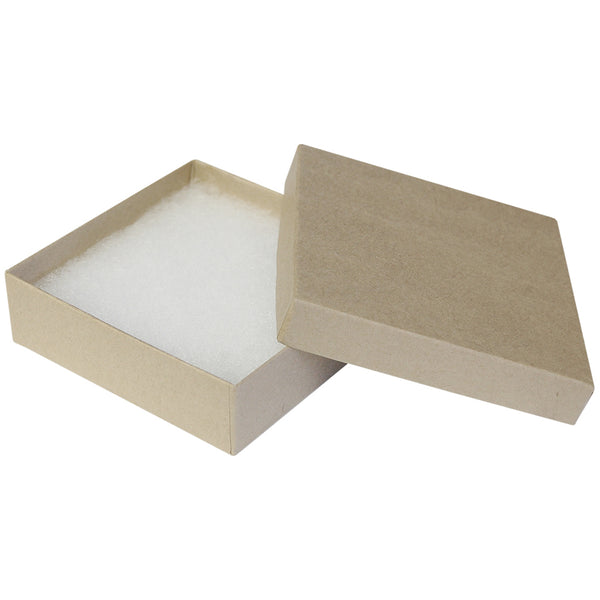Kraft Cotton Fill Boxes - 3 1/2" x 3 1/2" x 1"