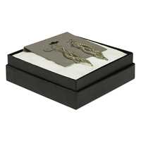Black Cotton Fill Boxes - 3 1/2" x 3 1/2" x 1"