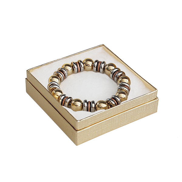 Gold Cotton Fill Boxes - 3 1/2" x 3 1/2" x 1"