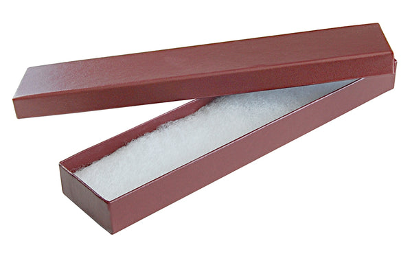 Burgundy Cotton Fill Box - 8" x 1 3/4" x 3/4"