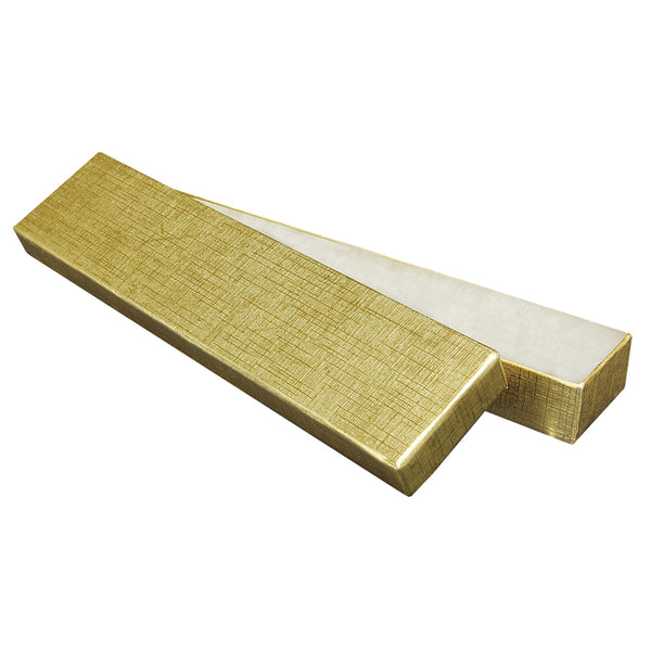 Gold Cotton Fill Boxes - 8" x 1 3/4" x 3/4"