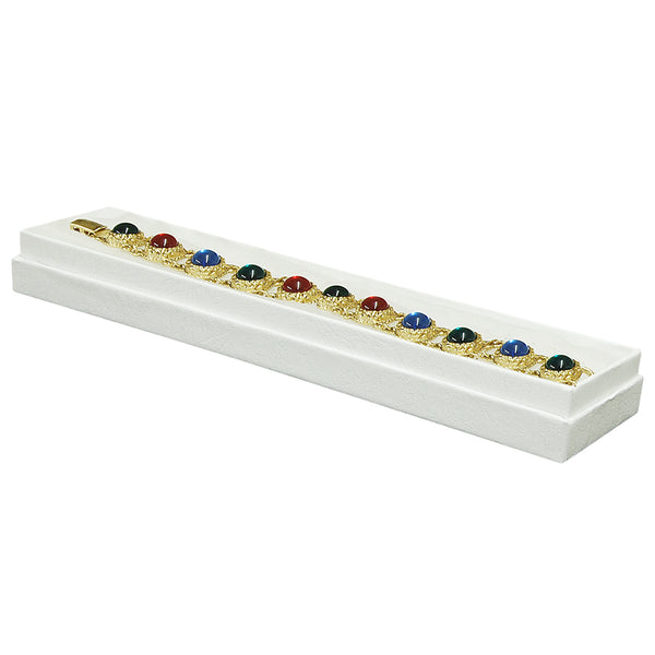 White Cotton Filled Boxes - 8" x 1 3/4" x 3/4"