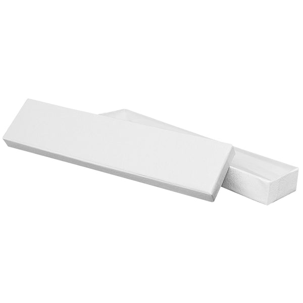 White Cotton Filled Boxes - 8" x 1 3/4" x 3/4"