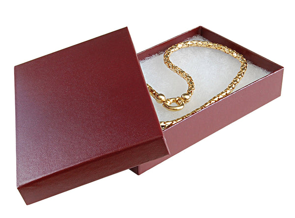 Burgundy Cotton Fill Box - 5 1/2" x 3 1/2" x 1"