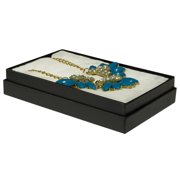 Black Cotton Fill Boxes - 5 1/2" x 3 1/2" x 1"