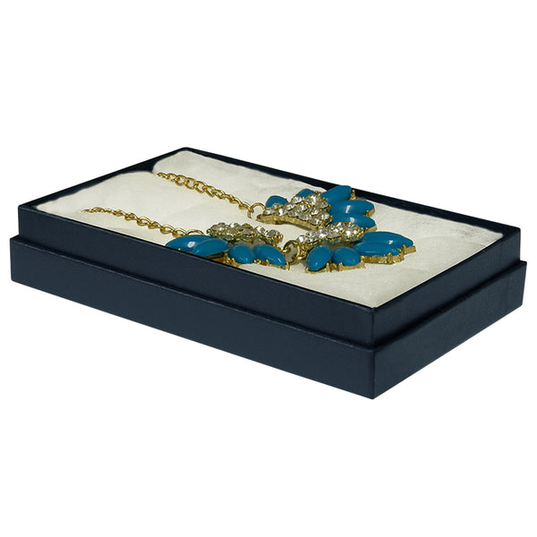 Blue Cotton Fill Boxes - 5 1/2" x 3 1/2" x 1"