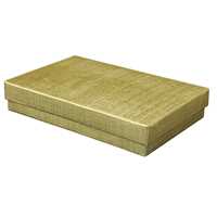 Gold Cotton Fill Boxes - 5 1/2" x 3 1/2" x 1"
