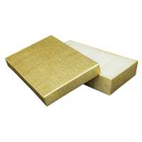 Gold Cotton Fill Boxes - 5 1/2" x 3 1/2" x 1"