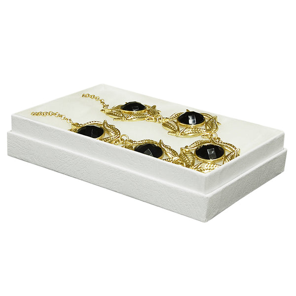 White Cotton Filled Boxes - 5 1/2" x 3 1/2" x 1"