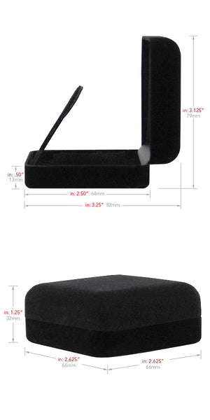 Large Black Velour Multi-Use Earring/Pendant/Pin Boxes