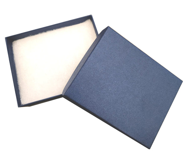 Denim  Blue Cotton Fill Boxes - 3" x 2" x 1" CLEARANCE