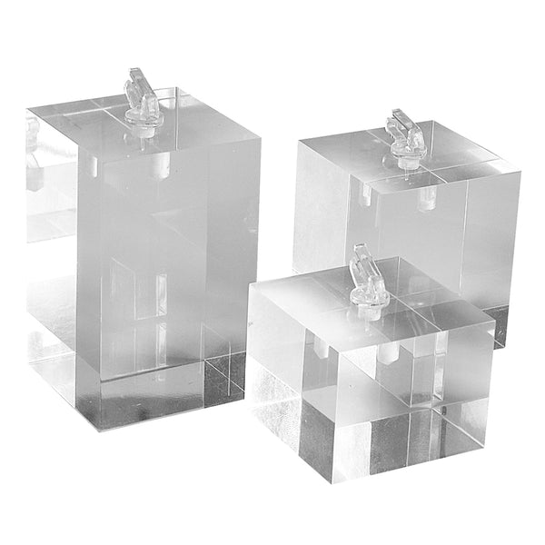 Clear Block Ring Clip Set