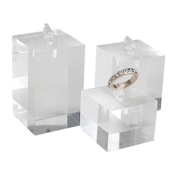 Clear Block Ring Clip Set