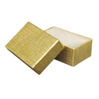 Gold Cotton Fill Boxes - 3" x 2" x 1"
