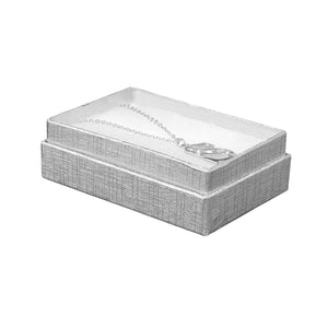 Box Of Jewelry Lots Of 100, 200, Or 500 Premium White Cotton-Filled Jewelry Gift Boxes - Square, Swirl Pattern Wedding Invitation Boxes - Foto 1