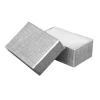 Silver Linen Cotton Fill Boxes - 3" x 2" x 1"