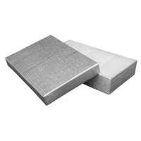 Silver Linen Cotton Fill Boxes - 5 1/2" x 3 1/2" x 1"