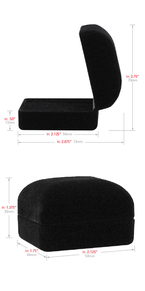 Small Black Velour Multi-Use Ring/Earring/Pendant Boxes