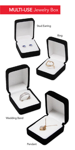Small White Leatherette Multi-Use Ring/Earring/Pendant Boxes –  JewelryPackaging