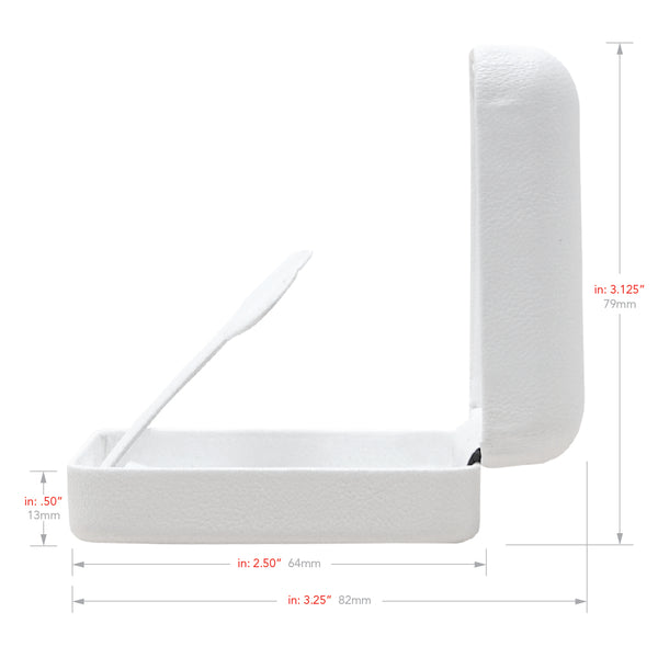 Large White Leatherette Multi-Use Earring/Pendant/Pin Boxes